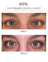 Emani Natural lash builder serum  before & after with 85% saw fuller looking lashes