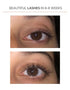 Emani Natural lash builder serum  before & after with 85% saw fuller looking lashes